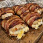 How to make Bacon-wrapped Stuffed Chicken Delight — key cooking step