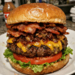 How to make Royal Bacon Burger Bliss — key cooking step